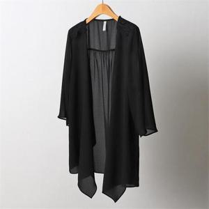 [강물처럼]빅사이즈사랑해요 I927L304 쉬폰펀칭레이스가디건 BG