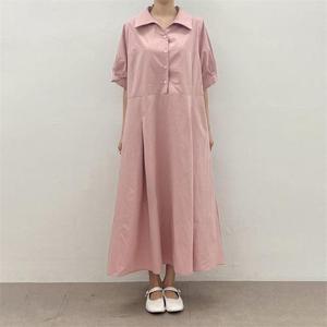 [강물처럼]아이우먼 스위트카라버블원피스 SMO166M303 빅사이즈