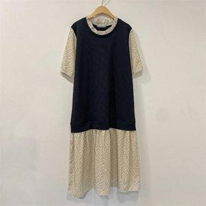 [강물처럼]아이우먼 플로랄패턴니트원피스 BSO132M303 빅사이즈