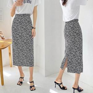 [강물처럼]위쉬몰 KD 호피플리츠밴딩스커트(G838H303) 빅사이즈