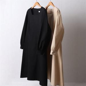 [강물처럼]빅사이즈사랑해요 I235L302 햅번스퀘어넥롱원피스 LT