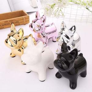 [오너클랜]인기상품 블링블링 골드 강아지 저금통 오브제 (블랙)