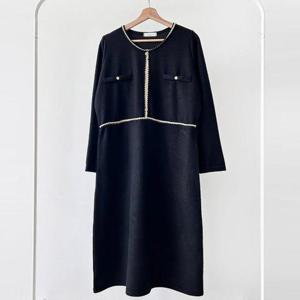 [강물처럼]빅사이즈원피스 V870L512 고급진골드라인원피스 BS (4