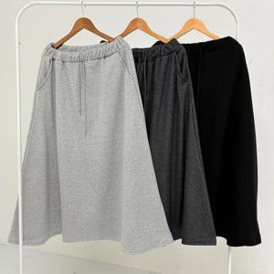 [강물처럼]빅사이즈치마 V866L512 포켓플레어속기모스커트 BA (4