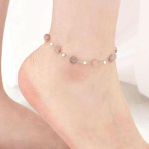 서지컬발찌 써지컬 스틸 홍마노 원석 체인 패션 발찌