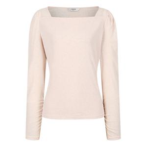 [레코브][레코브] 셔링 퍼프 소매 스퀘어넥 티셔츠(LC61D4LT506X