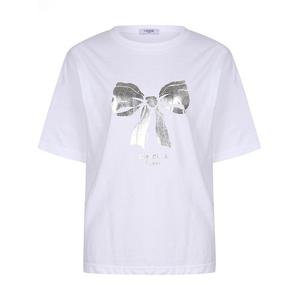 [레코브][레코브] 메탈 리본 반팔 티셔츠(LC41D4ST002X)