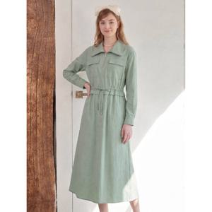 [레코브][레코브] 아웃포켓 반집업 카라 원피스(LC61D4OP509X)