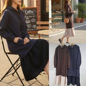 [강물처럼]위쉬몰 SM 기모후드레이어원피스(V773H512) 빅사이즈