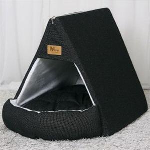 고양이집 강아지 하우스 텐트 개집 쿠션 애견 방석 매트 블랙 강아지방석 애견집