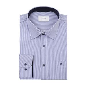 [레노마(셔츠)]트윌 컴펙트 스트레치 스트라이프 일반핏 긴소매셔츠 RZRSG0031NY