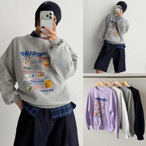 [강물처럼]위쉬몰 MC 캡슐디저트기모맨투맨(V707H511) 빅사이즈