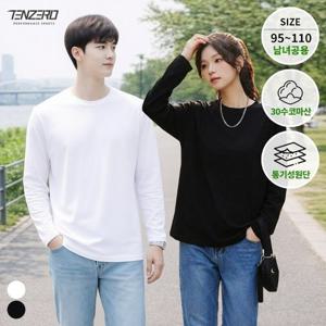 텐제로 남녀공용 사계절 매일입는 순면 긴팔면티셔츠 이너티 2컬러 95-110 TZ26TL01
