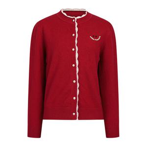 [예쎄][예쎄] 스마일 펄버튼 레이스장식 가디건(S6SCD015A)