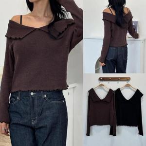 [강물처럼]위쉬몰 YP 프릴오프숄더티셔츠(V680H511) 빅사이즈 (4