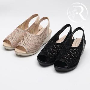 [디자이어로즈][디자이어로즈] 여자 뒷밴딩 웨지샌들 망사샌들 (