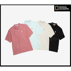 내셔널지오그래픽 N232UPL010 남녀공용 베어 와펜 피케 반팔 티셔츠 332071