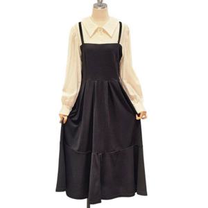 [포커스]블라우스 뷔스티에 롱 원피스 FS6A3OP3095