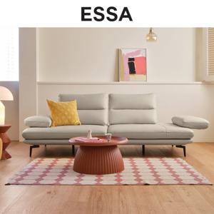 [에싸] 다즈 와이드 3인 스윙기능 베티버 천연 면피 소가죽 소파