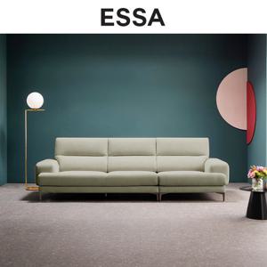 [에싸] 밀란 3.5인 베티버 천연 면피 소가죽 소파