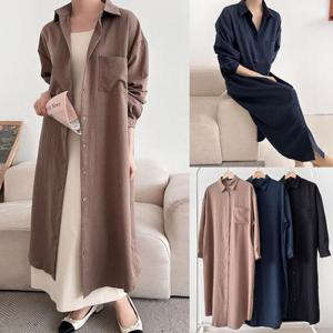 [강물처럼]위쉬몰 AR 심플원포켓셔츠원피스(V539H510) 빅사이즈