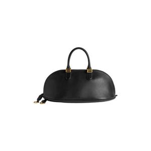 발렌시아가 볼레로 볼링백 미디움 블랙 플럼 8680742ACJS1000