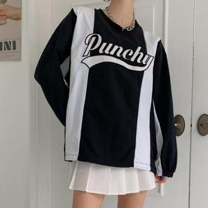 [강물처럼]아이우먼 라운드펀치스트링맨투맨 POV459M510 빅사이