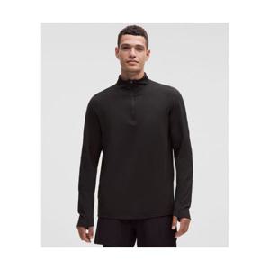 룰루레몬 LULULEMON Rulu 플리스 하프집 롱슬리브 셔츠 BLK LM3FTWS-0001 361972