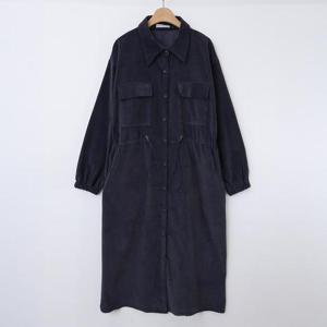 [강물처럼]아이우먼 코튜로이셔츠롱원피스 LYT125M 510 빅사이즈