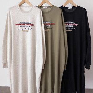 [강물처럼]빅사이즈원피스 V365L509 더킹와이드트임원피스 NM (4