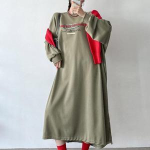 [강물처럼]아이우먼 로드레터링쭈리원피스 NMV365M509 빅사이즈