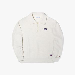 프로스펙스 OS HALF ZIP UP CREW NECK SWEAT SHIRT OATMEAL  (PW3MT22X921)