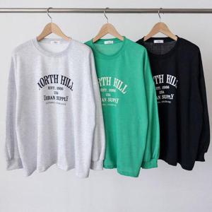 [강물처럼]빅사이즈티 V358L509 어반노스힐프린팅맨투맨 NM (415