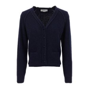 빅토리아베컴 스텝드 헴 가디건 1325KJU006422A NAVY