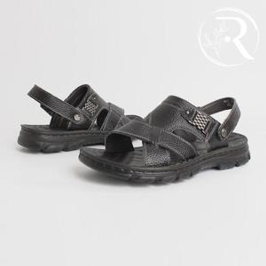 [디자이어로즈][디자이어로즈] 남자 블랙 가죽샌들 사무실 정장