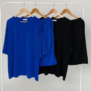 [강물처럼]빅사이즈루즈핏투피스 U800L506 트레블무지상하의세트