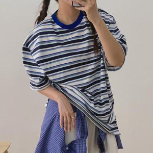 [강물처럼]아이우먼 탐이나스트라이프티셔츠 GBU742M506 빅사이