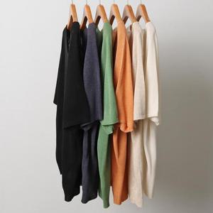 [강물처럼]빅사이즈무지티 I969L506 린넨브이넥나그랑반팔티 AP