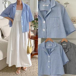 [강물처럼]위쉬몰 LT 키타체크포켓숏자켓(P617H506) 빅사이즈 (3