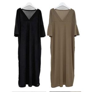 [강물처럼]빅사이즈프릴원피스 O366L506 쿨브이루즈핏반팔원피스