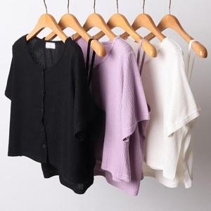 [강물처럼]빅사이즈나시투피스 D883L506 크롭자카라운드세트 DL