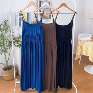 [강물처럼]빅사이즈민소매원피스 U687L506 허리밴딩V끈나시원피