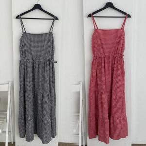 [강물처럼]빅사이즈체크원피스 S392L506 에스캉캉체크나시원피스