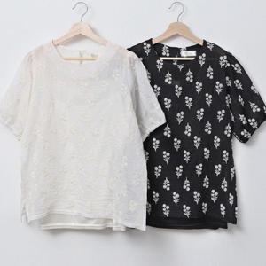 [강물처럼]빅사이즈이너투피스 U639L506 꽃다발자수이너나시세트