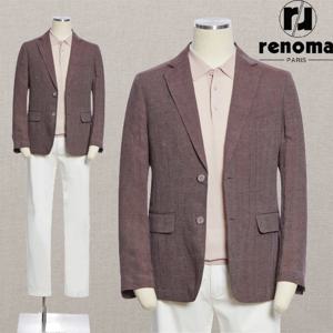 [얼리버드]SS 여름 와인 버건디 마100 홑겹 프리미엄 린넨 재킷 RQMJBJ51AJD