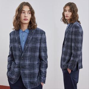 부산본점웰메이드 프리미엄져지수입 네이비글렌체크자켓 MUEFU4S1411