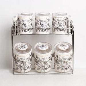 [골든벨]버터플라이 그레이 양념통 2단 6P 세트