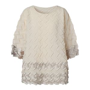 [플리츠미][플리츠미] 와플 주름 티블라우스_EPTSM024002