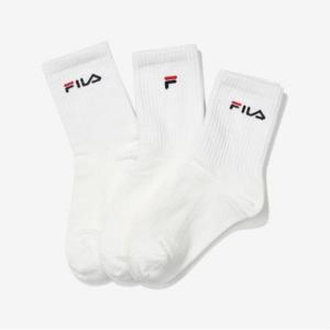 [휠라키즈] 베이직 로고 장목양말 3매입 (FK3SCG1075X_OWH)