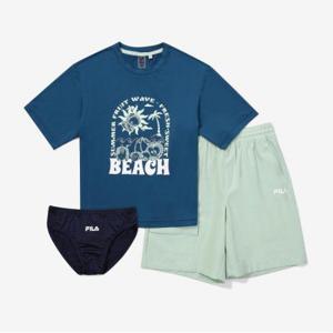 [휠라키즈] 물놀이 팬티 셋업 (FK2FSF2W03M_VTB)